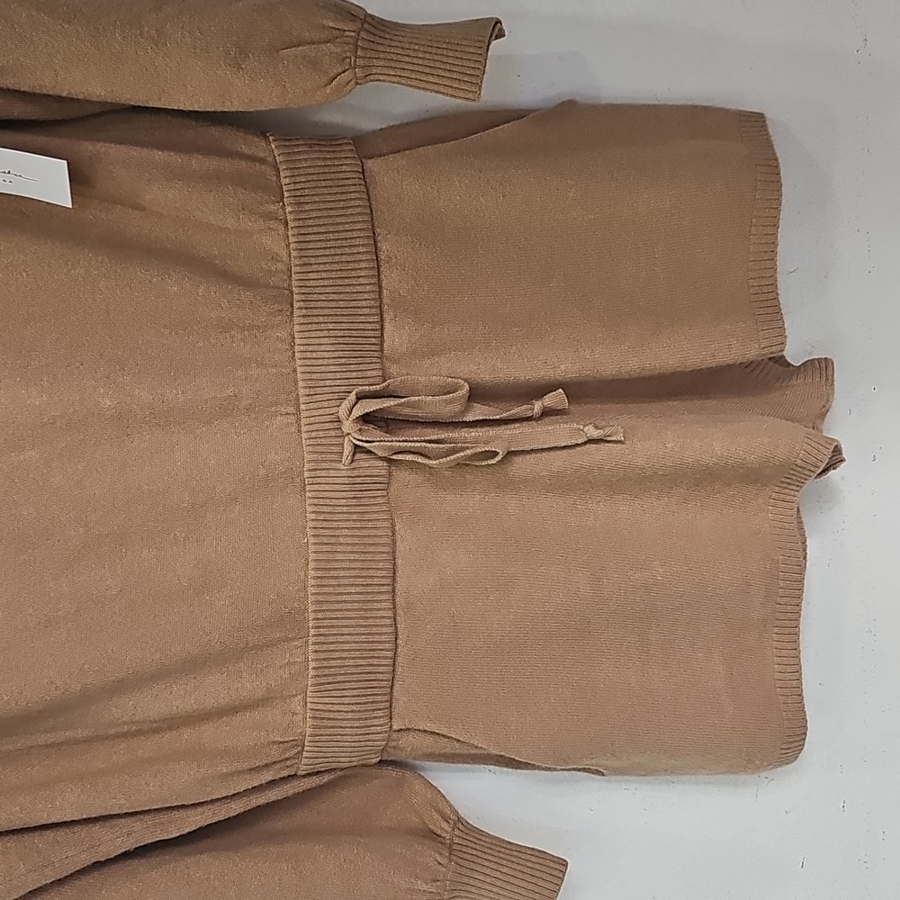Spiritual Gangster Camel Sweater long Sleeve romper Size M NWT - Picture 5 of 8